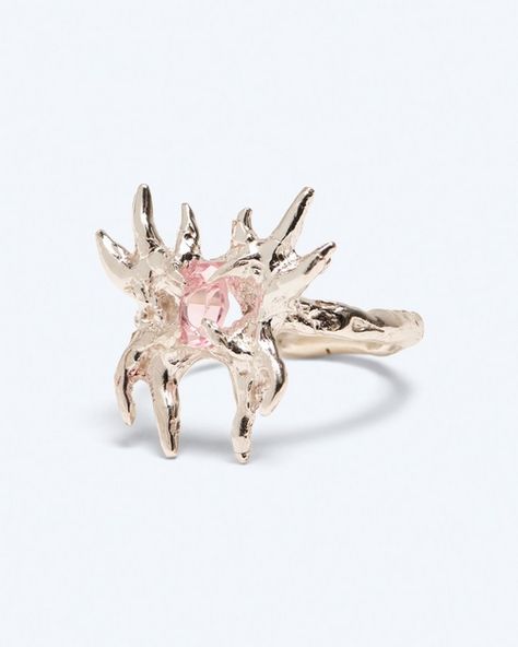 PRIMROSE RING Spiky Ring, Harlot Hands, Marc Jacobs Heaven, Marc Jacobs Ring, Jewelry Label, Marc Jacobs Jewelry, Abstract Forms, Teardrop Ring, Colored Stone