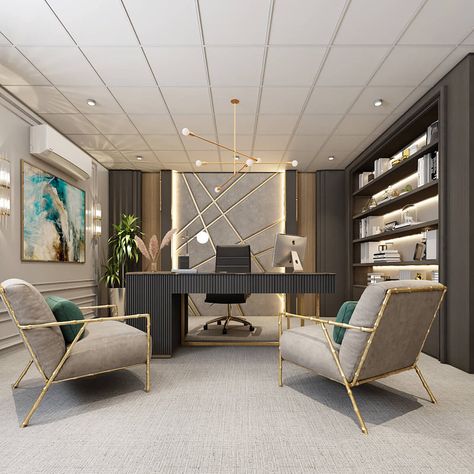 Modern Office Design Home, Corporate Office Design Workspaces, Podcast Room Design, Executive Office Design Interior, Lawyer Office Interior, Lawyer Office Design, Luxury Office Interior, Law Office Design, Office Cabin Design