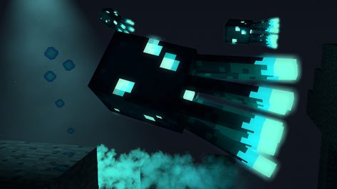 Minecraft glow squid #minecraft1.17 #minecractcavesandcliffs #minecraftglowsquid #minecraft #glowsquid #cavesandcliffs Minecraft Warden Aesthetic, Glow Squid Minecraft Fanart, Minecraft Glow Squid, Minecraft Squid, Glow Squid, Minecraft Slime, Minecraft Animals, Minecraft Drawings, Adventure Time Marceline