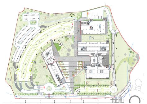 Segreen Business Park  / Lombardini22 Technology Posters, Luxury Landscaping, Landscaping Business, Office Building Architecture, Parking Design, Business Centre, Business Building, Site Plan, School Architecture