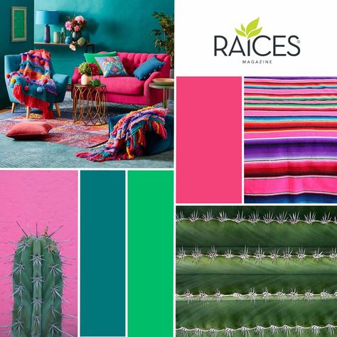 Mexican Color Palette, Mexican Colors, Mexican Corn, Colour Wheel, Mexican Home Decor, Mexican Home, Dark Interiors, Color Cafe, Prickly Pear