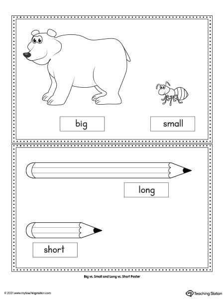 Long Short Worksheet Preschool, Long And Short Worksheet Preschool, Big Small Concept For Kids, Big And Small Worksheets For Preschool, Long And Short Activities Preschool, Long And Short Worksheet, Big And Small Activities, Big And Small Activities Preschool, Length Worksheet