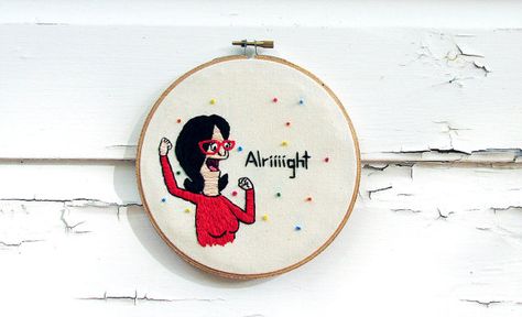 This listing is for your very own Linda Belcher Bobs Burgers quote embroidery! Bobs Burgers Quotes, Linda Belcher, Quote Embroidery, Bobs Burger, Bob's Burgers, Bobs Burgers, Hoop Art, Embroidery And Stitching, Diy Arts And Crafts