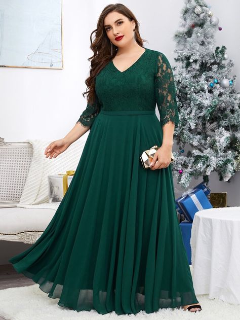 Plus Size Bridesmaid, Plus Size Formal Dresses, Evening Dresses Plus Size, Bridesmaid Dresses Plus Size, Chiffon Prom Dress, Neck Lace, Long Gown, Formal Evening Dresses, Classy Dress