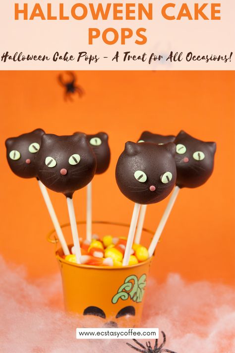 Cat Cake Pops, Halloween Cake Pop Recipes, Cake Pop Recipes, Black Cat Cookies, Delish Cakes, Inside Cake, Halloween Cake Pops, Cake Pop Sticks, Cat Cookies