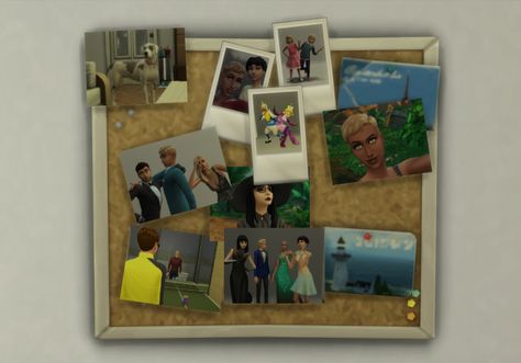 Mod The Sims - Photos Overhaul (Get Rid of Frame, Pin to Corkboard & Polaroid Look) 4 Picture Frame, Sims 4 Studio, Sims 4 Clutter, Sims 4 Expansions, Polaroid Frame, Sims 4 Gameplay, Sims4 Clothes, Sims 4 Cc Packs, Polaroid Pictures