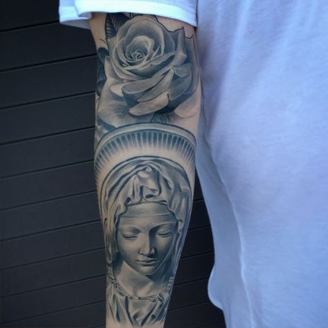 Lil B Tattoo, Different Styles Of Tattoos, Sick Tattoo, B Tattoo, Tattoo Styles, The Rose, Arm Tattoo, Sleeve Tattoos, Cool Tattoos