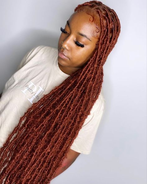 Soft Locs Hairstyle, Soft Locs, Big Box Braids Hairstyles, Ginger Hair Color, Faux Locs Hairstyles, Box Braids Hairstyles For Black Women, Cute Box Braids Hairstyles, Protective Hairstyles Braids, Pretty Braided Hairstyles