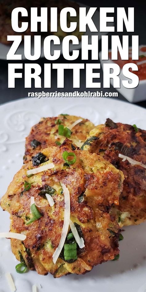 Chicken and zucchini patties are a delicious cross between a chicken fritter and a zucchini fritter. Crisp on the outside, soft and juicy on the inside, they make a great snack, appetizer, or main dish. Chicken Zucchini Fritters, Chicken Fritter, Chicken Rissoles, Chicken And Zucchini, Zucchini Patties, Zucchini Fritters Recipe, Steamed Cauliflower, Lemon Garlic Chicken, Chicken Zucchini