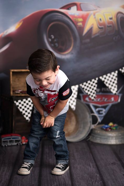 Cars theme birthday Pixar Cars Birthday Photoshoot, Pixar Cars Photoshoot, 3rd Birthday Pictures, Disney Cars Theme, Pixar Cars Birthday, Cars Mcqueen, Cars Birthday Cake, 2nd Birthday Boys, Disney Cars Birthday