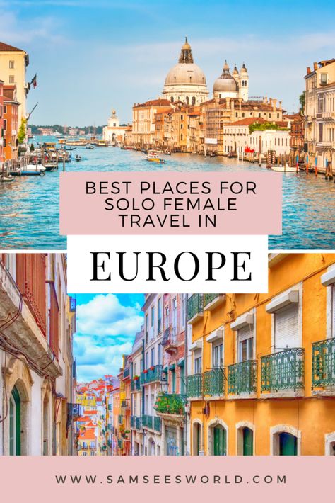 Solo Travel Europe, Safest Places To Travel, Travel In Europe, Solo Travel Destinations, Cities In Europe, Europe Vacation, Europe Travel Guide, Europe Travel Destinations, Solo Female Travel