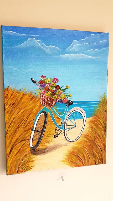 Amazing Painting Ideas, Painting Ideas Beautiful, Art Painting Easy, Art Ideas For Beginners, By Cycle, Painting Hacks, Beginners Art, Satisfying Art, Canvas Art Painting Acrylic