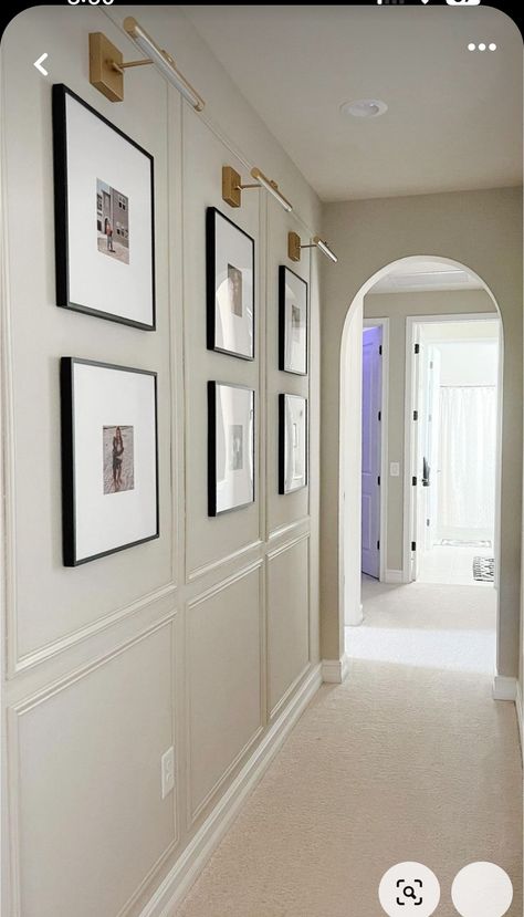 Whimsical Lighting, Hallway Light, Hallway Makeover, Hallway Light Fixtures, Hallway Designs, Small Hallways, Hallway Lighting, Wall Molding, Finishing Basement