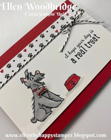 Stampin Up Pampered Pets, Christmas Stampin Up Cards, Dog Cards Handmade, Pets Christmas, Stampin Blends, Gray Granite, Pet Sympathy Cards, Valentine Cards Handmade, Pampered Pets