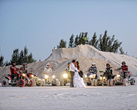 Atv Wedding, Motocross Wedding, Dirt Bike Wedding, Bike Wedding, Crazy Wedding, Wedding Sand, Marrying My Best Friend, Desert Wedding, County Wedding