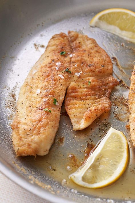 Sauteed Walleye Recipes, Pan Fried Fish Recipes, Oven Baked Cod, Fish Seasoning, Walleye Recipes, Walleye Fish Recipes, Pan Fried Fish, Rice Side, Dinner For 2