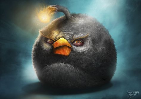 *Realistic Angry Birds Illustrations by Sam Spratt - http://laughingsquid.com/realistic-angry-birds-illustrations-by-sam-spratt/?utm_source=feedburner_medium=feed_campaign=Feed%3A+laughingsquid+%28Laughing+Squid%29 Bird Meme, Bird Artists, Angry Bird, Silly Images, Bird Illustration, Angry Birds, Really Funny Pictures, Funny Me, Black Bird