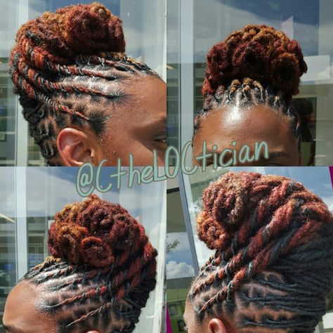 Locs, locs with color, ombre, wedding hair, loc styles, updos, loc updos, nice locs, beautiful locs, beautiful hair, braids, natural hair, loctician in Jacksonville Florida, best styles for everyday wear, hair art, loc art, not dread locs, Ciara the LOCTICIAN, CtheLOCtician.com, @CtheLOCtician Loc Updo, Natural Updo, Twisted Hair, Dreads Girl, Natural Hair Art, Beautiful Dreadlocks, Short Locs Hairstyles, Dreadlock Styles, Updo Styles