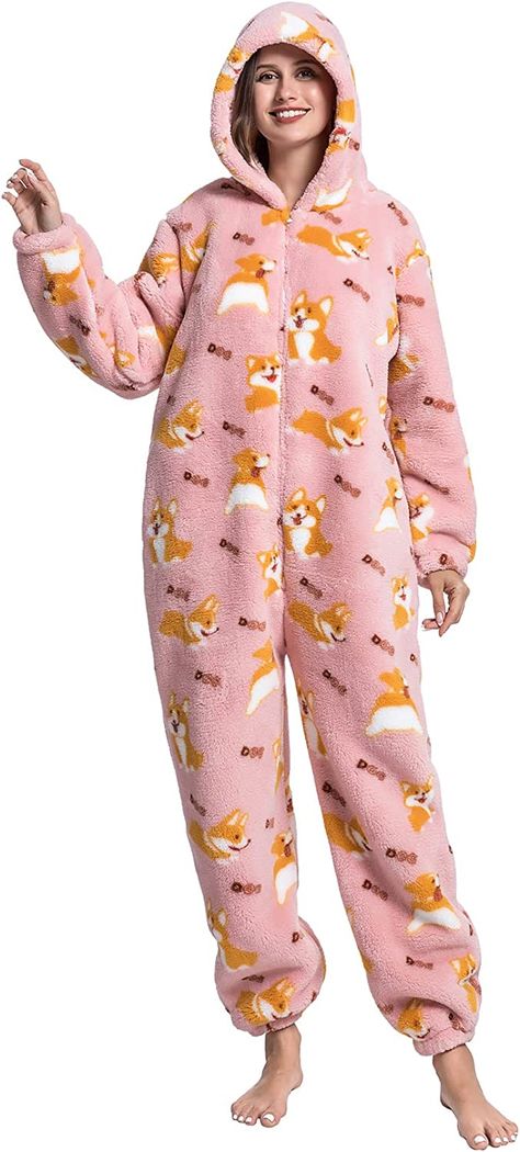 Adult Footie Pajamas, Onesie Pajamas Women, Adult Onesies, Onesies Pajamas, Cute Onesies, Animal Onesie, Pyjamas Womens, Corgi Butts, Best Pajamas