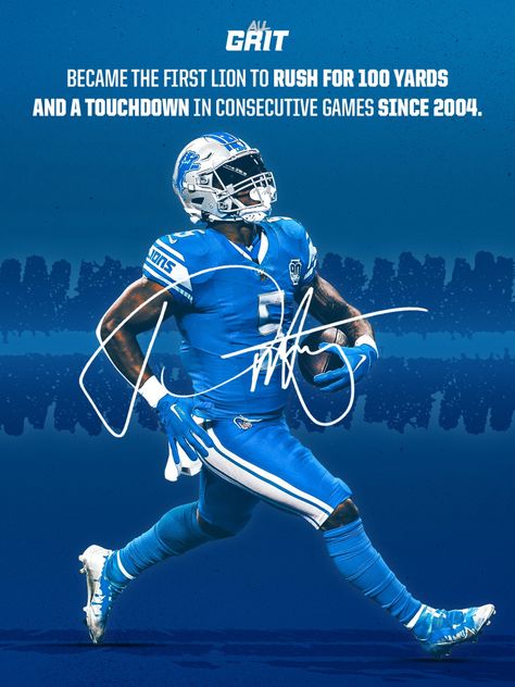 David Montgomery Stat Graphic David Montgomery, Nfl Photos, Detroit Lions, Nfl, Lion, Quick Saves, Design