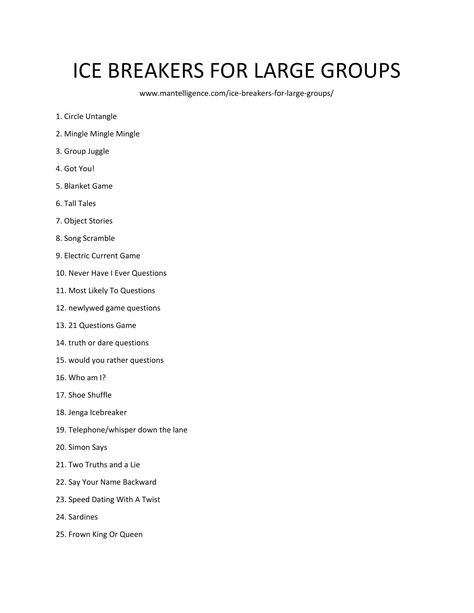 Conference Ice Breaker Games, Speed Dating Questions Ice Breakers, Ice Breakers For Large Groups, Adult Ice Breaker Games, Ice Breakers For Women, Adult Ice Breakers, Group Ice Breaker Games, Initiate Conversation, Thanksgiving Ice Breakers