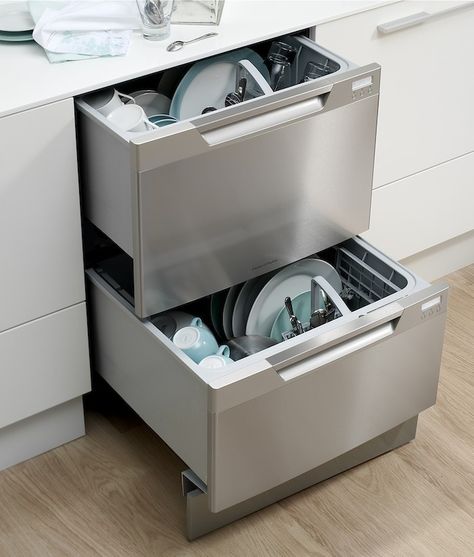 Two Drawer Dishwasher, Single Drawer Dishwasher, Double Drawer Dishwasher, Small Dishwasher, Best Dishwasher, Best Kitchen Design, Drawer Dishwasher, Outdoor Kitchen Appliances, Fisher Paykel