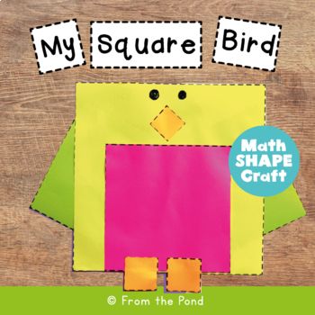 Have students arrange squares to create a cute little bird in our fun math craft! Several options are included to help you differentiate for your range of learners!Labelling titles and recording sheets are provided so that you can display your students thinking and learning along with their craft. Several options are included to give you opportunities for differentiation:tracing page - students trace a picture of a square birdOne Page Craft - all the pieces one student needs are on one page - co Shape Animals, Pinwheels Paper, From The Pond, Math Crafts, Shapes Preschool, Creative Curriculum, Learning Shapes, 2d Shapes, Daycare Activities