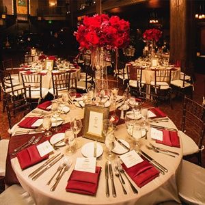 Sophisticated Reception Decor                                                                                                                                                      More Wedding Ideas Red, Debut Themes, Wine Red Wedding, Red Gold Wedding, Wedding Table Setup, Gold Reception, Red Wedding Decorations, Red Wedding Theme, Tema Disney