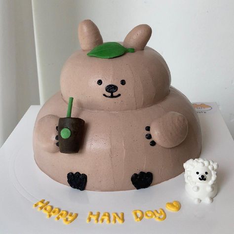 Funny Birthday Cakes, Cute Baking, Pretty Birthday Cakes, Cute Desserts, Birthday Cake Kids, Han Jisung, Pretty Cakes, Easy Cake, Kids Cake