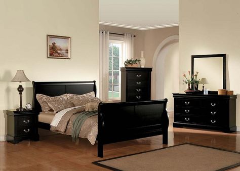 Black Sleigh Beds, Twin Sleigh Bed, Black Queen Bed, Queen Sleigh Bed, Sleigh Bedroom Set, Eastern King Bed, Curved Headboard, Sleigh Bed, Adult Bedroom