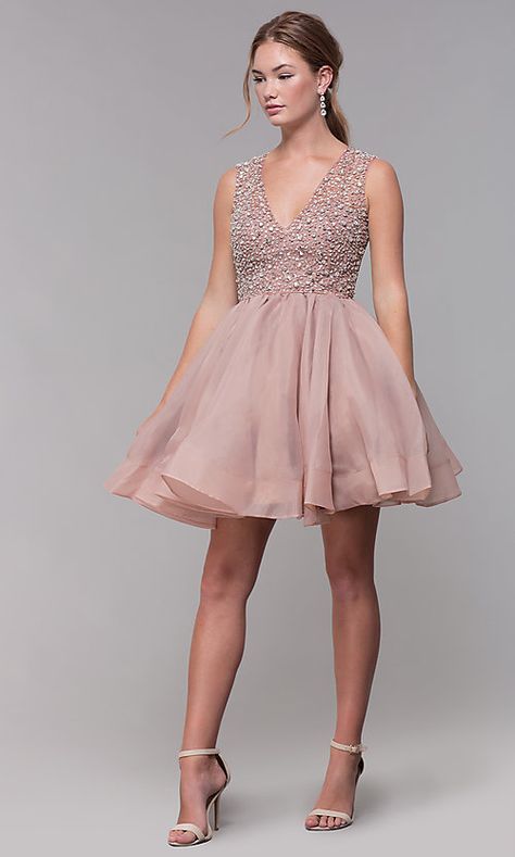 Dillards Homecoming Dresses, Blush Pink Party, Light Pink Dress Short, Day Gown, Dama Dresses, Pink Dress Short, Pink Party Dresses, Junior Prom Dresses, Light Pink Dress