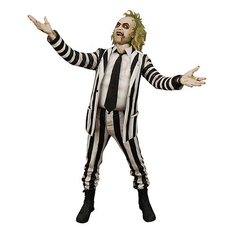 Beetlejuice 18-Inch Action Figure with Sound $37.99 Beetlejuice Film, Beetlejuice Movie, Black And White Suit, Tim Burton Movie, Michael Keaton, Sideshow Collectibles, Action Figures Collection, Beetlejuice, Hot Toys