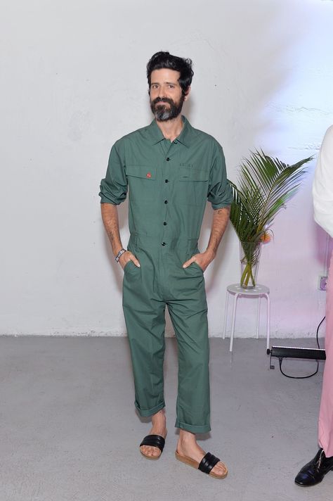 Why Devendra Banhart Is the Most Stylish Man of the Decade Most Stylish Men, Mens Turtleneck, Stylish Man, Embracing Change, Jumpsuit Men, Boiler Suit, Brown Suits, Nice Style, Black Turtleneck