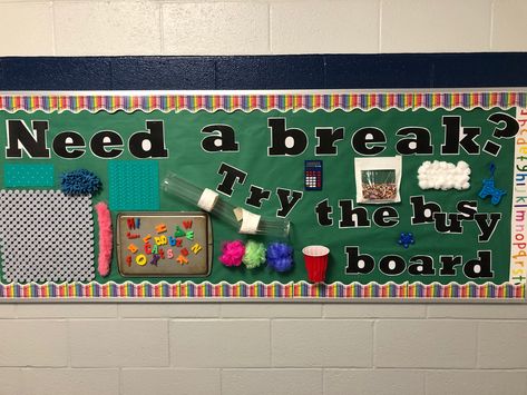 Sensory Bulliten Board, Sensory Display Boards, Tactile Bulletin Board Ideas, Aba Bulletin Board Ideas, Destress Bulletin Board Ideas, Bulletin Boards For Special Ed Classroom, Occupational Therapy Bulletin Board Ideas, Sensory Bulletin Board, Sensory Room Bulletin Board Ideas