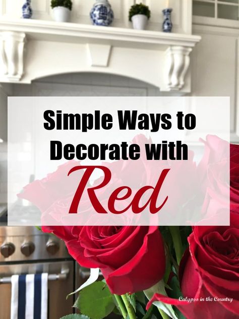 Red home decorating ideas for February, Valentine's Day and beyond. This winter, brighten up your home with colorful red accessories, red flowers, red roses and create some diy home decor featuring red! See all the red decorating ideas on the blog! Roses Valentine, Red Accessories, Dinner Decoration, Red Decor, Valentines Day Treats, Valentines Food, Valentines Day Decorations, Valentine Crafts, Valentine Decorations