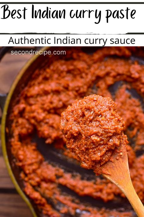 Best Indian curry sauce recipe to make weeknight curries simple Homemade Curry Paste, Curry Paste Recipe Easy, Indian Curry Sauce Recipe, Red Curry Sauce Recipe, Indian Curry Paste Recipe, Indian Simmer Sauce, Curry Sauce Recipe Indian, Curry Base Recipe, Easy Curry Sauce