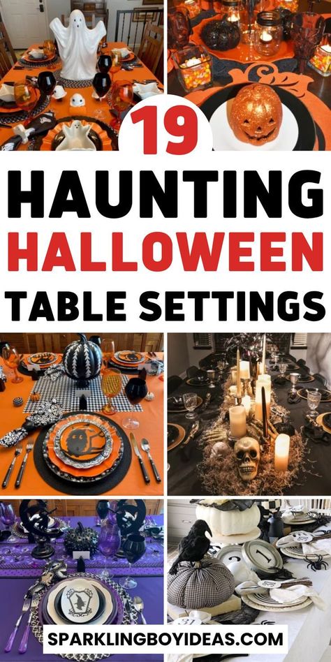 [SponsoredPost] Create Elegant Halloween Table Settings Ideas With Our Diy Halloween Decorations. Elevate Your Fall Decor And Halloween Table Decorations With Spooky Halloween Tablescapes And Eerie Table Decor. From Creepy Halloween Centerpieces And Halloween Table Decor, We Have The Perfect Touches For Your Haunted Gathering. Add A Touch Of Pumpkin Magic With Pumpkin Decorations And Incorporate Skeleton Or Bat-Themed Accents. Explore Black And Orange Table #spookyhalloweendiningtabledecor Halloween Party Table Ideas, Halloween Table Settings Ideas, Table Settings Ideas, Halloween Table Settings, Halloween Table Decor, Halloween Party Table, Halloween Tablescape, Farmhouse Halloween, Easy Diy Decor