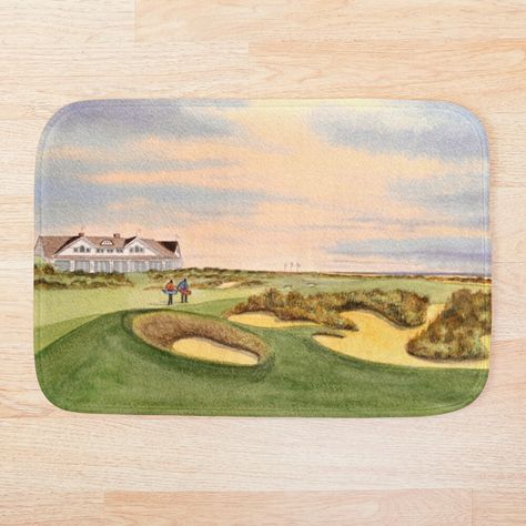 Get my art printed on awesome products. Support me at Redbubble #RBandME: https://www.redbubble.com/i/bath-mat/Kiawah-Island-Ocean-Golf-Course-by-billholkham/43260042.EVFTZ?asc=u Golf Painting, Golf Pga, Golf Magazine, Pga Championship, Kiawah Island, Golf Digest, Golf Sport, Atlantic Ocean, Golfers