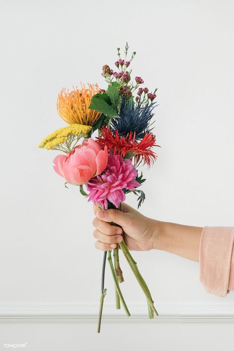 Woman holding up a tropical flower bouquet | free image by rawpixel.com / Teddy Rawpixel Tropical Flower Bouquet, Tropical Flowers Bouquet, Fleur Orange, Tropical Flower, Deco Floral, Foliage Plants, Bouquet Of Flowers, Bunch Of Flowers, Arte Floral