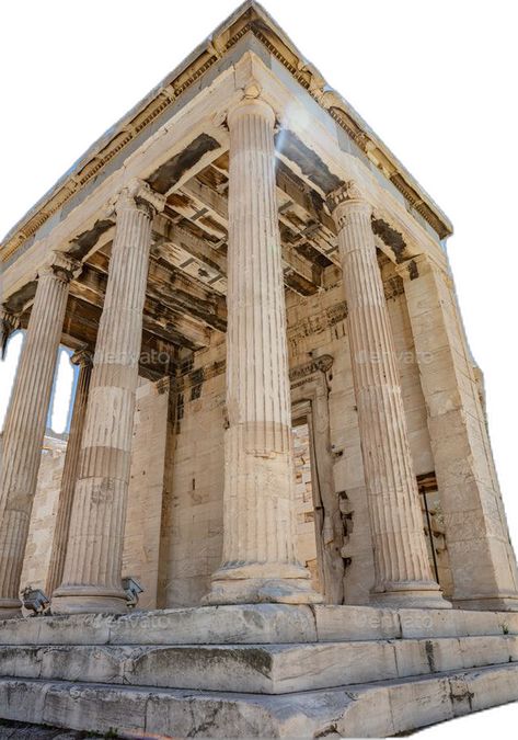 Temple Of Athena, Acropolis Drawing, Athens Temple, Propylaea Athens Greece, Temple Of Poseidon Athens Greece, Athens Acropolis, Blue Sky Background, Athens Greece, Acropolis