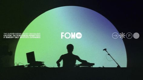 Crafted the brand identity and strategy for FOMO® Visual Identity & Branding for @the_ours_ an audio-visual experience-based intellectual property. The IP curates musical experiences in the niche of electronic music. The project "FOMO" was the first event that launched The Ours in the techno scene of the Dry State. Since then up to a certain extent, the community has inspired a wave of many other commercial and experiential-focused gigs in the space. The Intent was to Develop a visual langu... Music Brand Logo, Electronic Logo, Underground Techno, Electronics Logo, Identity Branding, Techno Music, Adobe Creative Cloud, Adobe Creative, Music Design