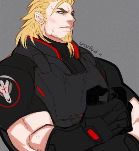 Blackwatch Reinhardt Reinhardt Wilhelm, Overwatch Memes, Fallout Art, Overwatch Fan Art, Overwatch 2, Strong Muscles, Guy Drawing, Street Fighter, Art Reference Poses