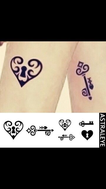 Locks and keys Heart Finger Tattoos, Heart Key Tattoo Designs, Padlock Tattoo, Lock Key Tattoos, Heart Key Tattoo, Key Tattoo Designs, Lock Tattoo, Heart Tattoo On Finger, Small Matching Tattoos