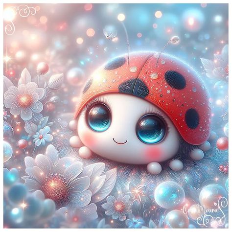 Ladybug 🐞 #asthetic #naturemagic #ladybug #bemine #magicinature #dewdrops #naturelovers  #followthejourney #lovejourney #infinitelove #midjourney #midjourneyart #aiartcommunity #adorable #babyanimals #collab #animal #fantasy #happy #coiamoura #ai Kawaii Ladybug, Ladybug Illustration, Love Good Morning Quotes, Pencil Drawings Of Animals, Cute Animal Illustration, Lady Bugs, Animal Illustrations, Cute Animals Images, Kawaii Chibi