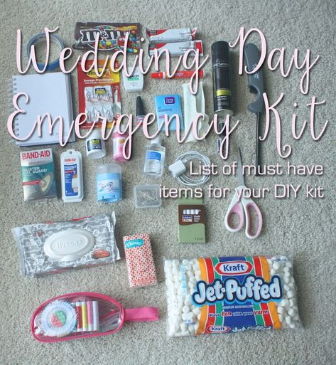 Wedding Day Emergency Kit Maid Of Honor And Bridesmaid, Wedding Day Emergency Kit, Wedding September, The Maid, Best Friend Wedding, Bachelorette Party Games, Bridesmaid Wedding, Sister Wedding, Emergency Kit