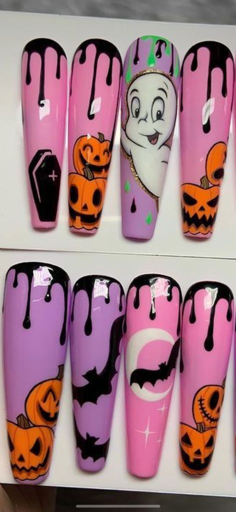 Halloween Character Nails, Halloween Nail Inspiration, Halloween Nails Diy, Horror Nails, Nail Art Halloween, Holloween Nails, Unghie Sfumate, Inspiration Nails, Unghie Nail Art