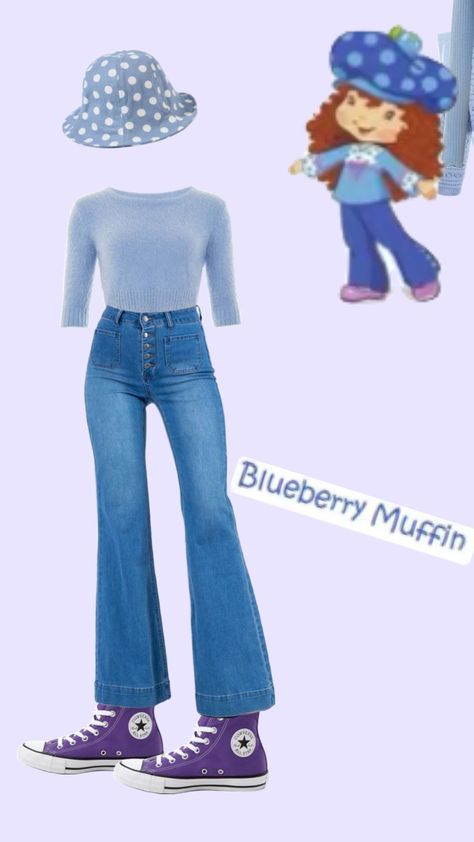 Blueberry Muffin Costume, Strawberry Shortcake Outfits, Strawberry Shortcake Costume, Strawberry Shortcake Party, Space Outfit, Clothing Design Sketches, Blueberry Muffin, Group Costumes, Blue Berry Muffins