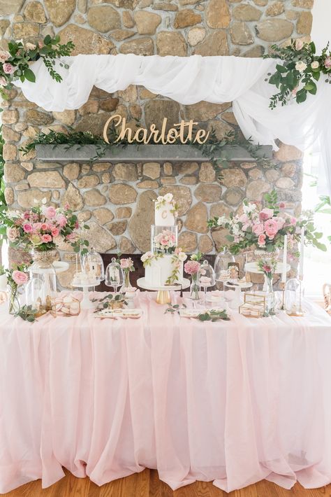 Can you believe this stunning dessert table is for a first birthday party? I love the secret garden theme! #firstbirthday #partyideas #deserttable Secret Garden First Birthday Party, Rose Garden Birthday Theme, Secret Garden Birthday Theme, Secret Garden First Birthday, First Birthday Garden Theme, Garden Party Dessert Table, Dessert Table Ideas Birthday, Garden Dessert Table, First Birthday Dessert Table