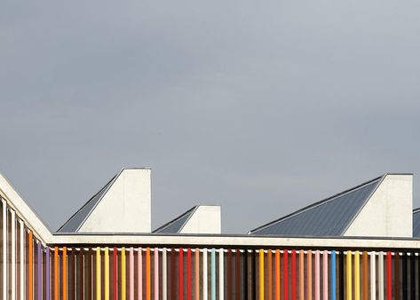 Nursery School in Berriozar by Larraz, Beguiristain and Bergera Architecture Awards, Nursery School, Reggio Emilia, Pamplona, Facade Architecture, Environment Design, School Architecture, Contemporary Architecture, School Design