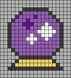 Crystal Ball Perler Beads, Pixel Art Witchcraft, Easy Halloween Pixel Art, Perler Bead Witchy, Free Pixel Art Templates, Halloween Pixel Art Small, Cauldron Pixel Art, Cute Halloween Pixel Art, Witch Perler Beads